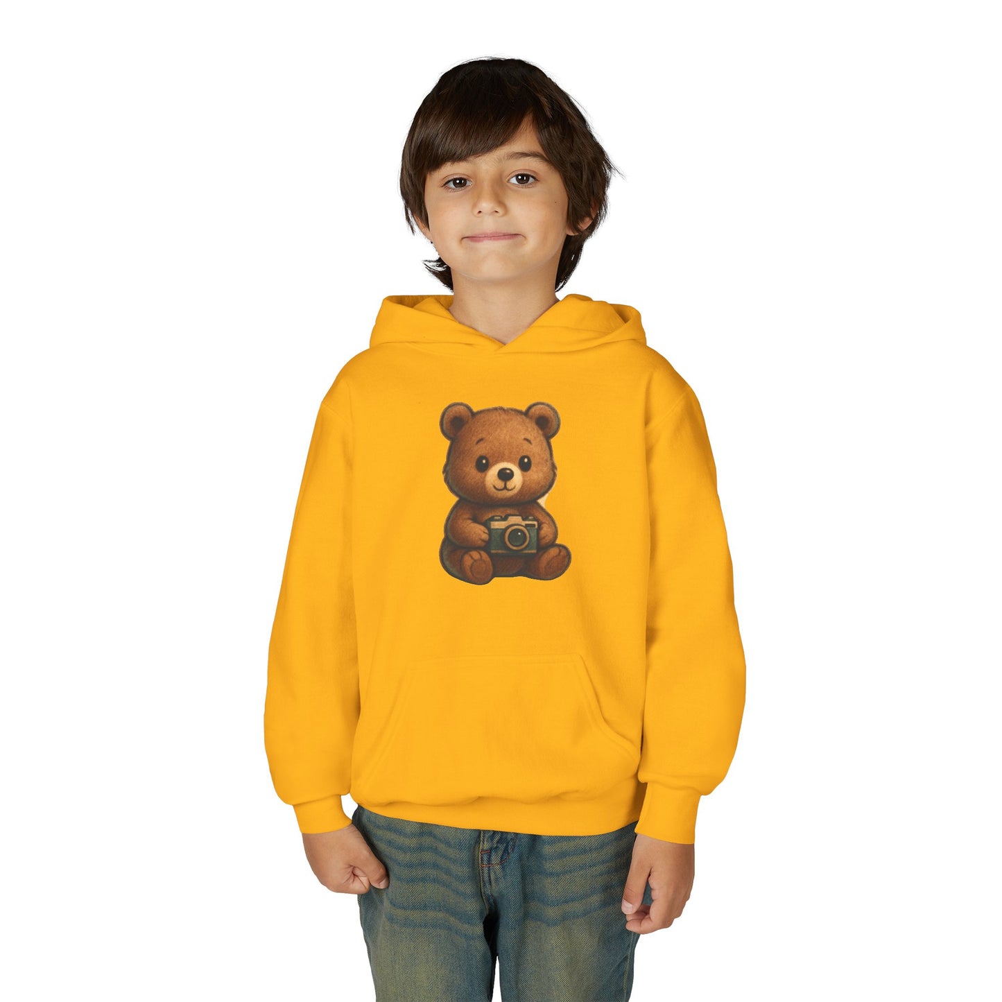 Kids Cute Teddy Bear Camera Hoodie