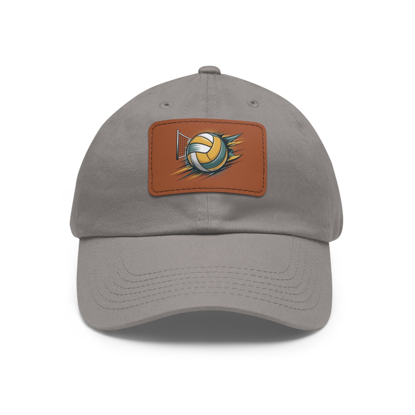 Volleyball Dad Hat with Leather Patch
