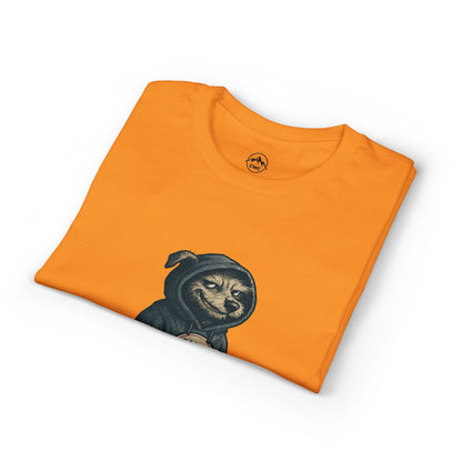 Grumpy Dog in Hoodie T-Shirt