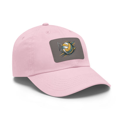 Volleyball Dad Hat with Leather Patch