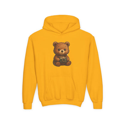 Kids Cute Teddy Bear Camera Hoodie