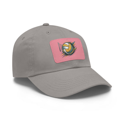 Volleyball Dad Hat with Leather Patch