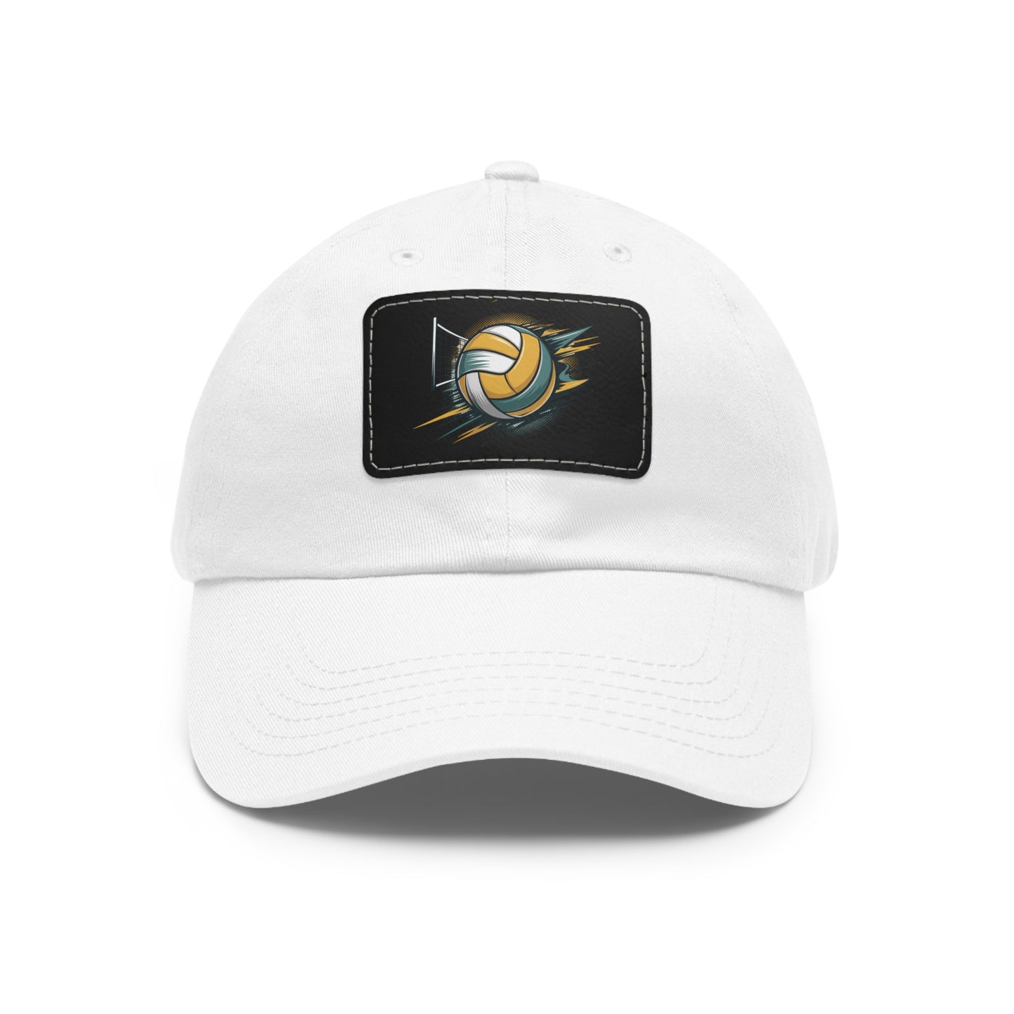Volleyball Dad Hat with Leather Patch