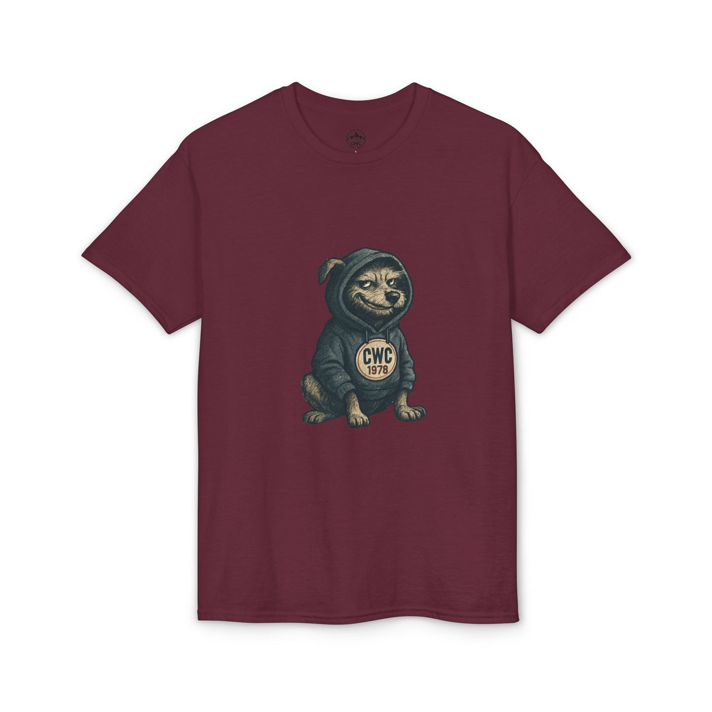 Grumpy Dog in Hoodie T-Shirt