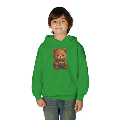 Kids Cute Teddy Bear Camera Hoodie