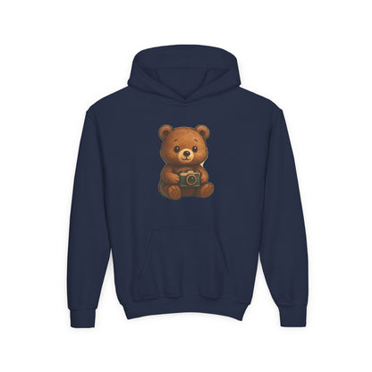 Kids Cute Teddy Bear Camera Hoodie