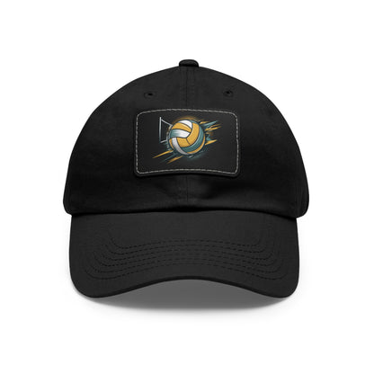 Volleyball Dad Hat with Leather Patch