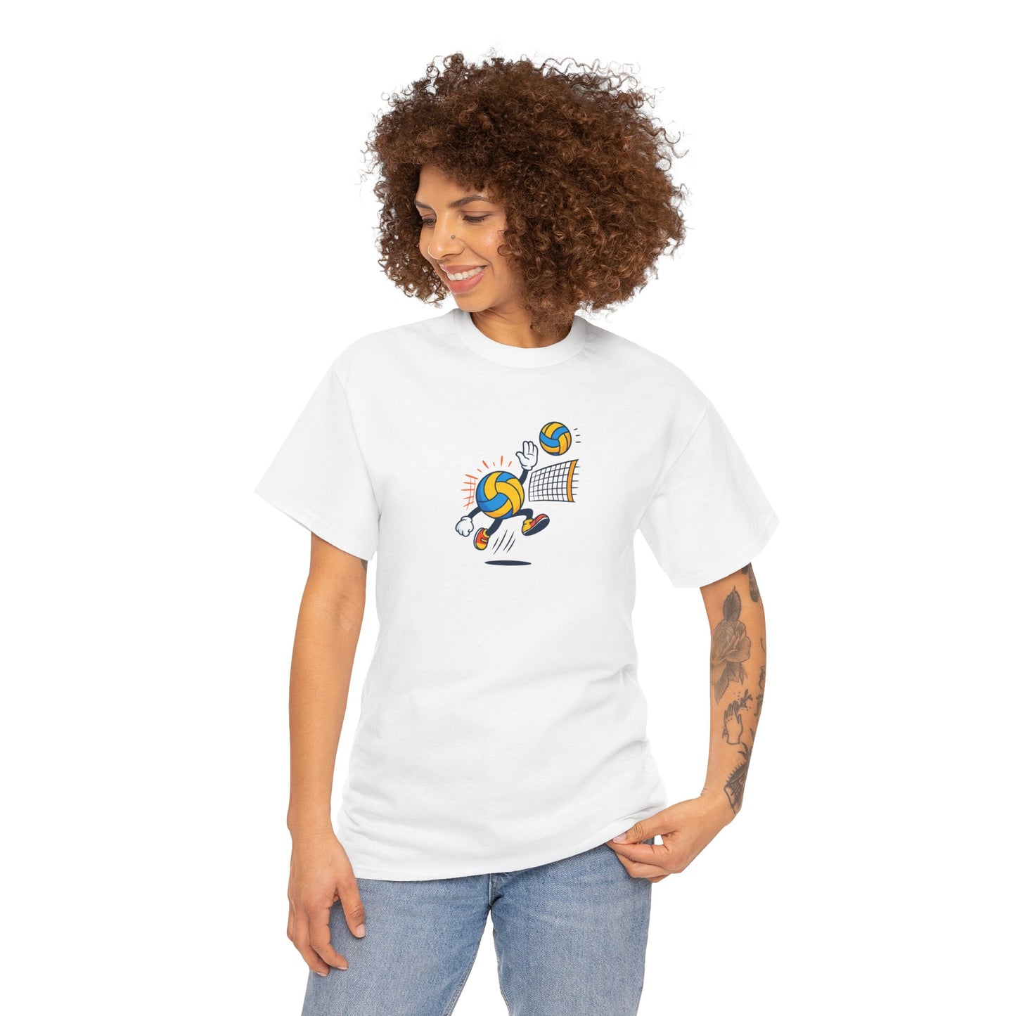 Volleyball Enthusiast Tee - Unisex Heavy Cotton T-Shirt