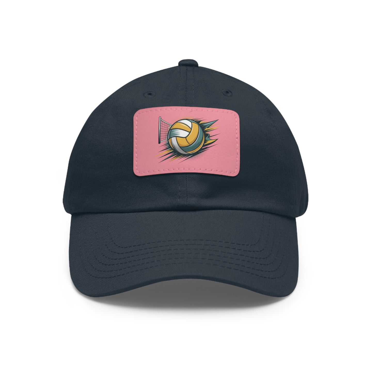 Volleyball Dad Hat with Leather Patch