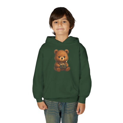 Kids Cute Teddy Bear Camera Hoodie