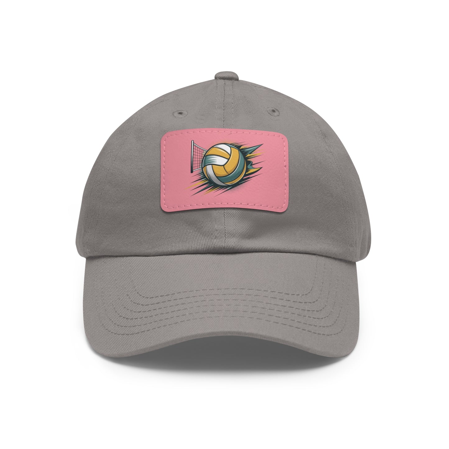 Volleyball Dad Hat with Leather Patch