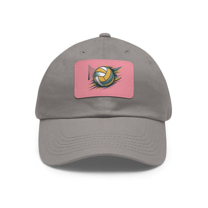 Volleyball Dad Hat with Leather Patch