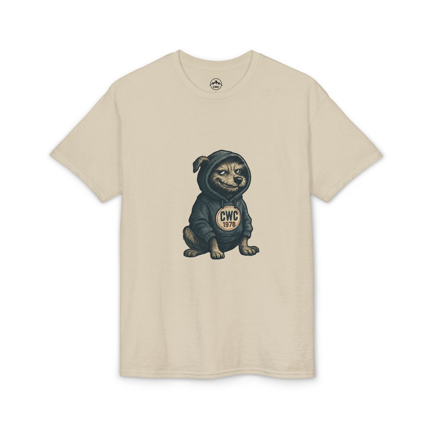 Grumpy Dog in Hoodie T-Shirt