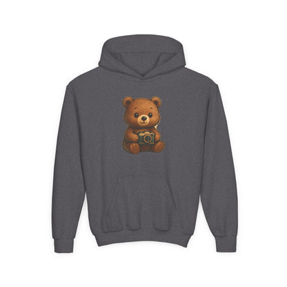 Kids Cute Teddy Bear Camera Hoodie