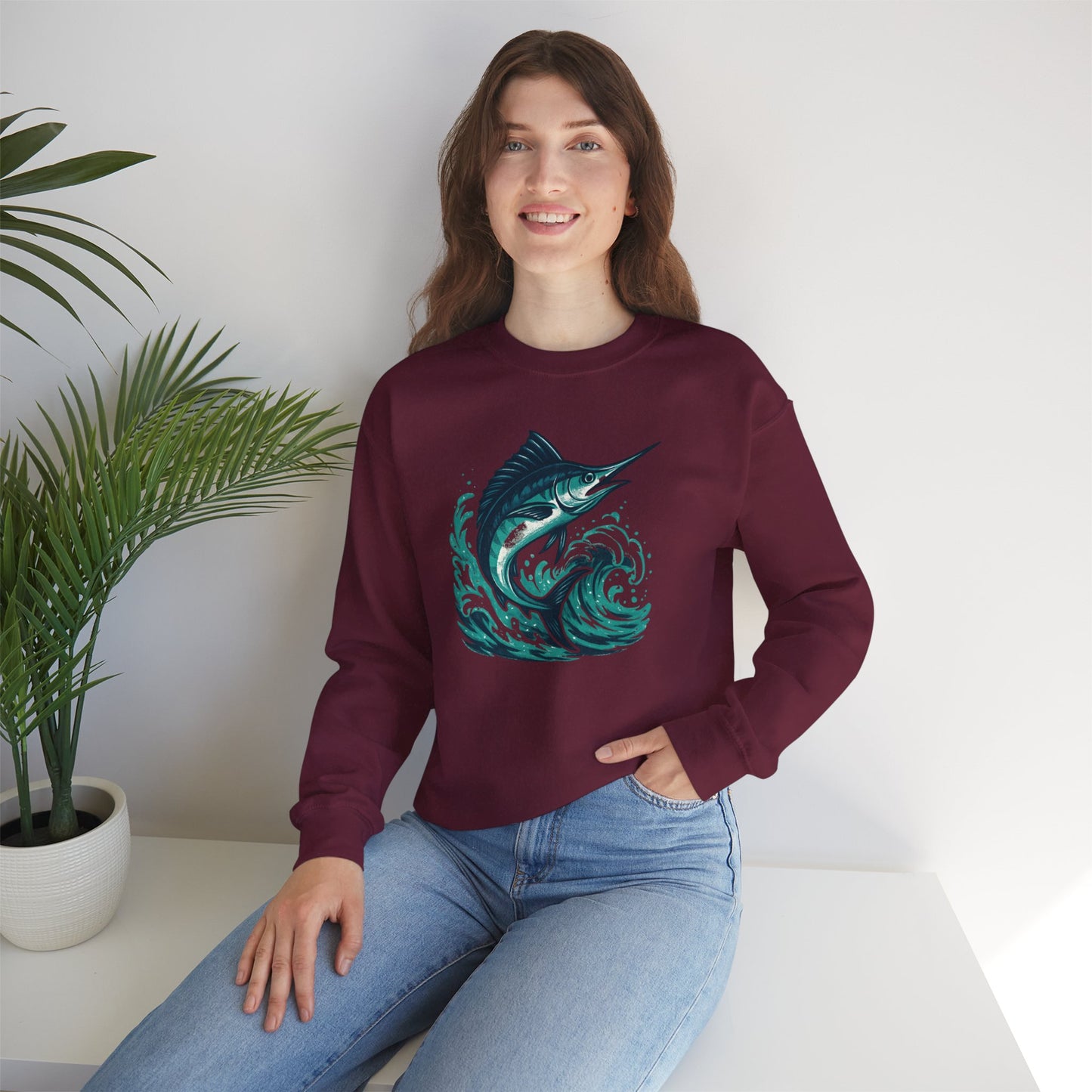 Marlin Wave Crewneck Sweatshirt