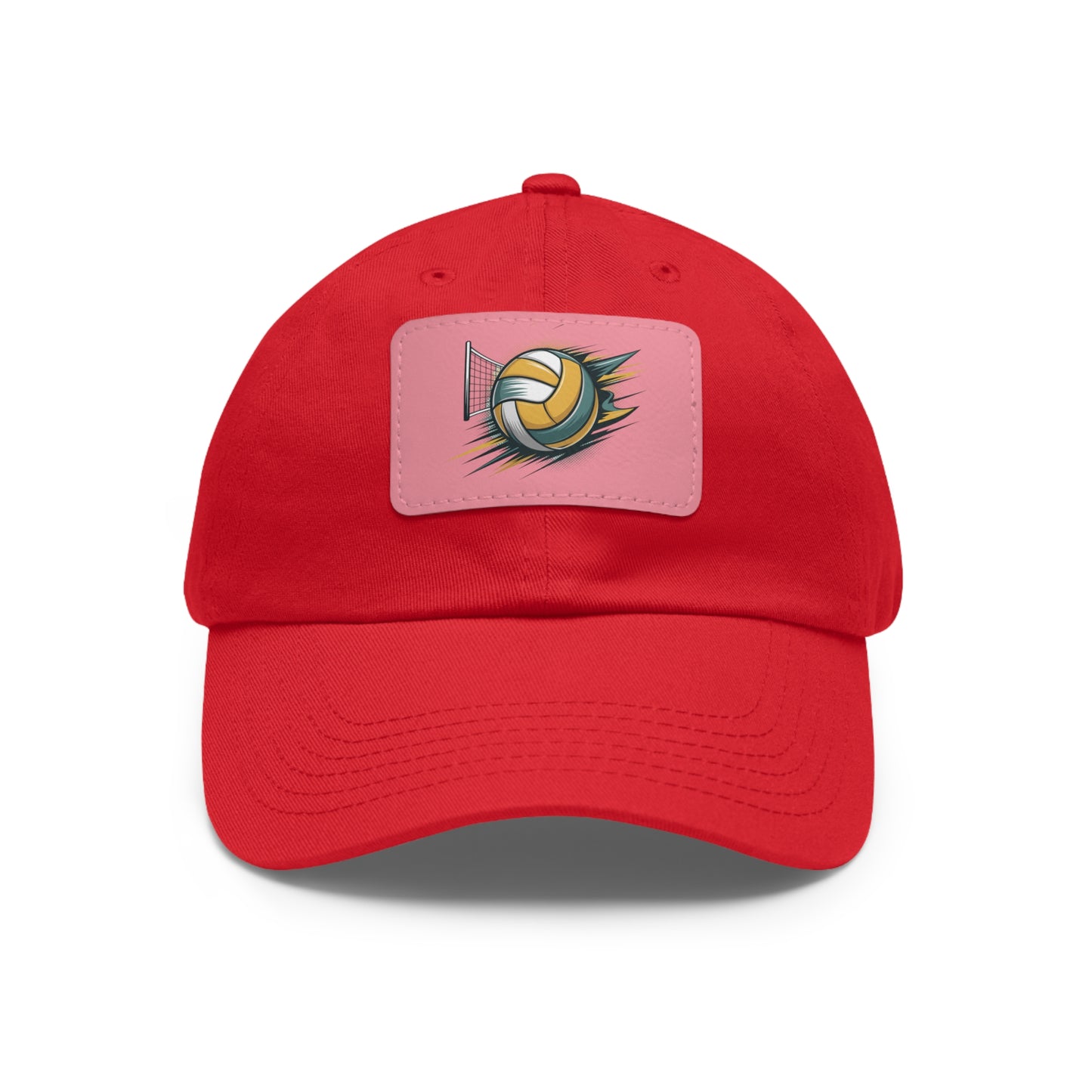 Volleyball Dad Hat with Leather Patch