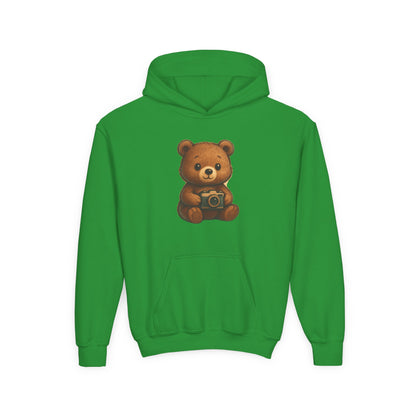 Kids Cute Teddy Bear Camera Hoodie