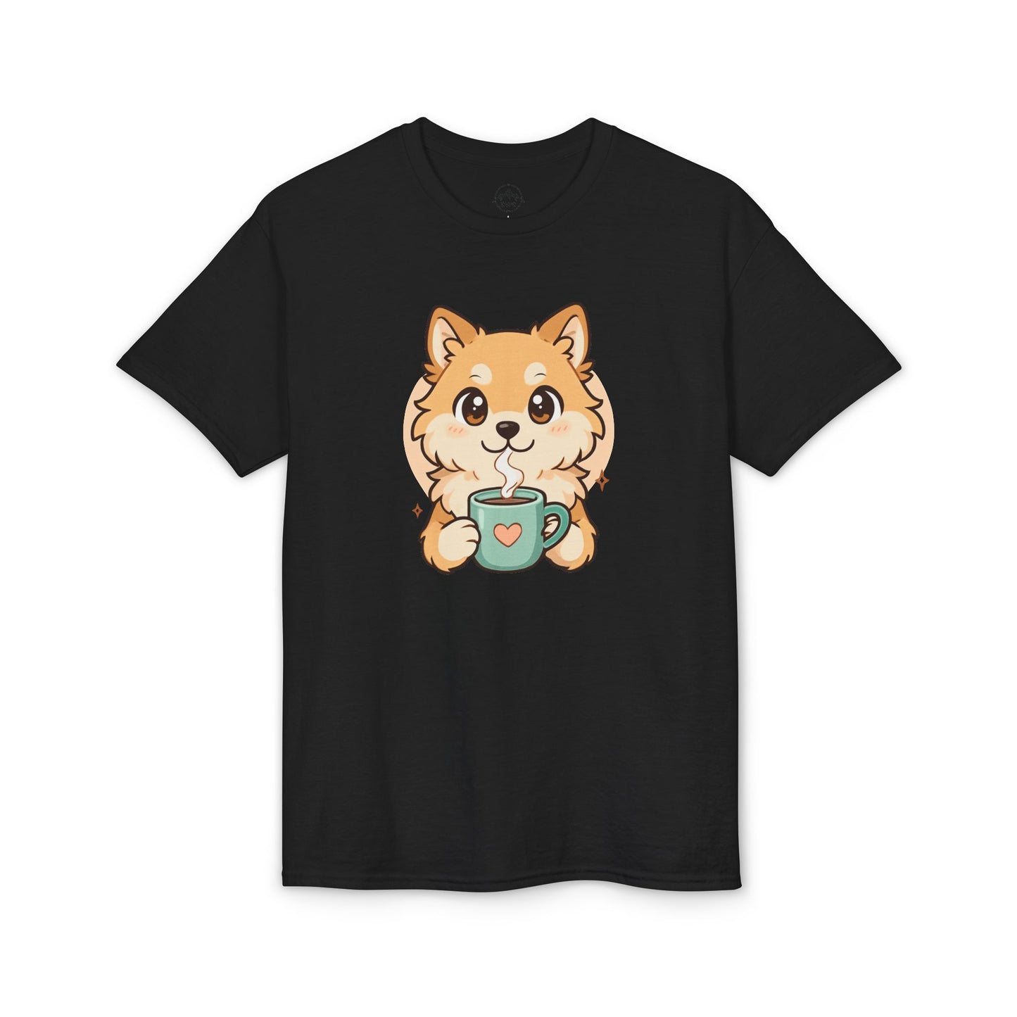 Cute Pomeranian with Coffee T-Shirt