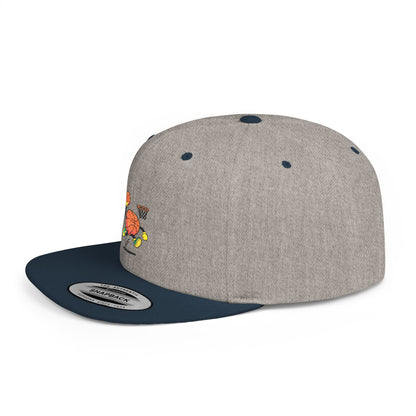 Flat Bill Snapback Hat- Basketball