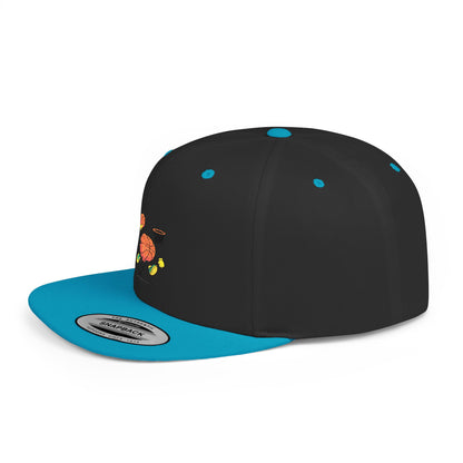 Flat Bill Snapback Hat- Basketball