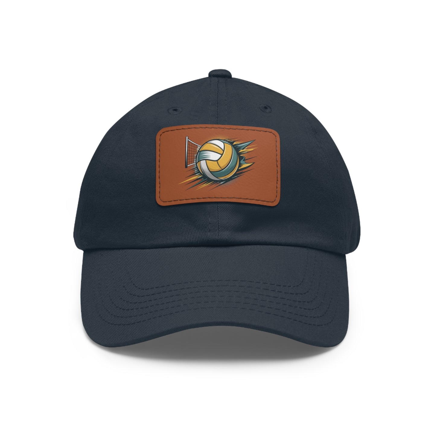 Volleyball Dad Hat with Leather Patch