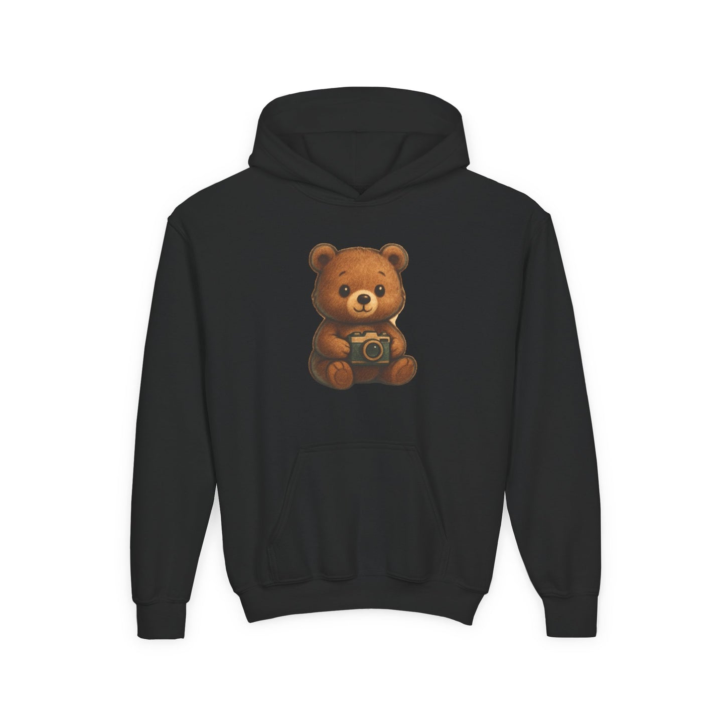 Kids Cute Teddy Bear Camera Hoodie