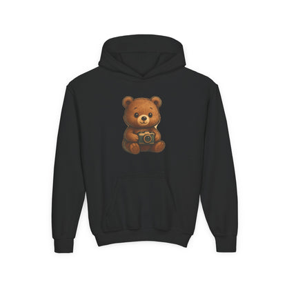 Kids Cute Teddy Bear Camera Hoodie