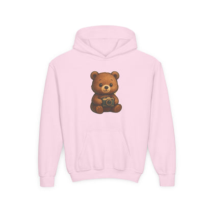 Kids Cute Teddy Bear Camera Hoodie