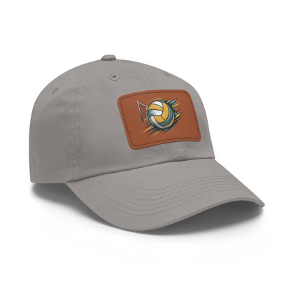 Volleyball Dad Hat with Leather Patch