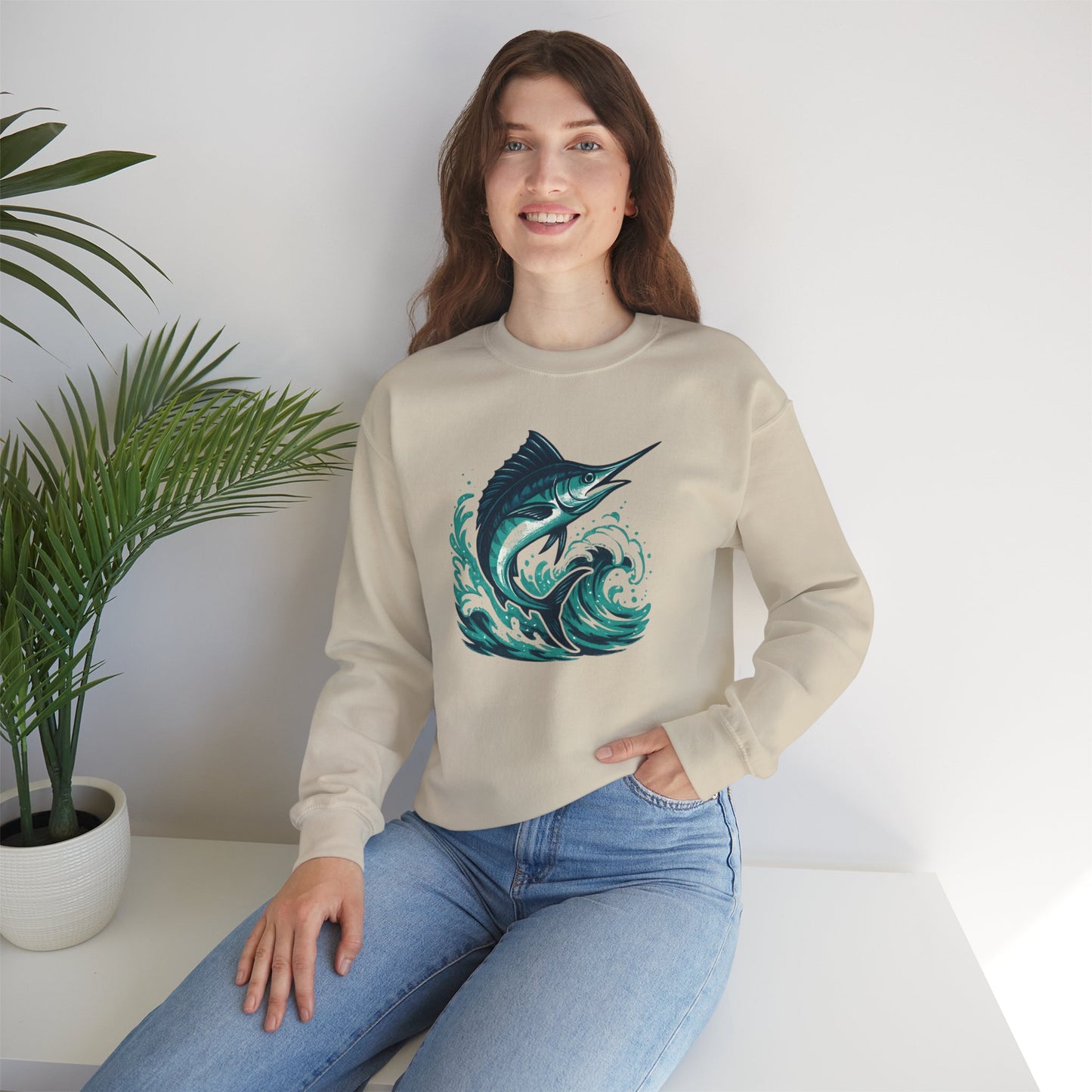 Marlin Wave Crewneck Sweatshirt