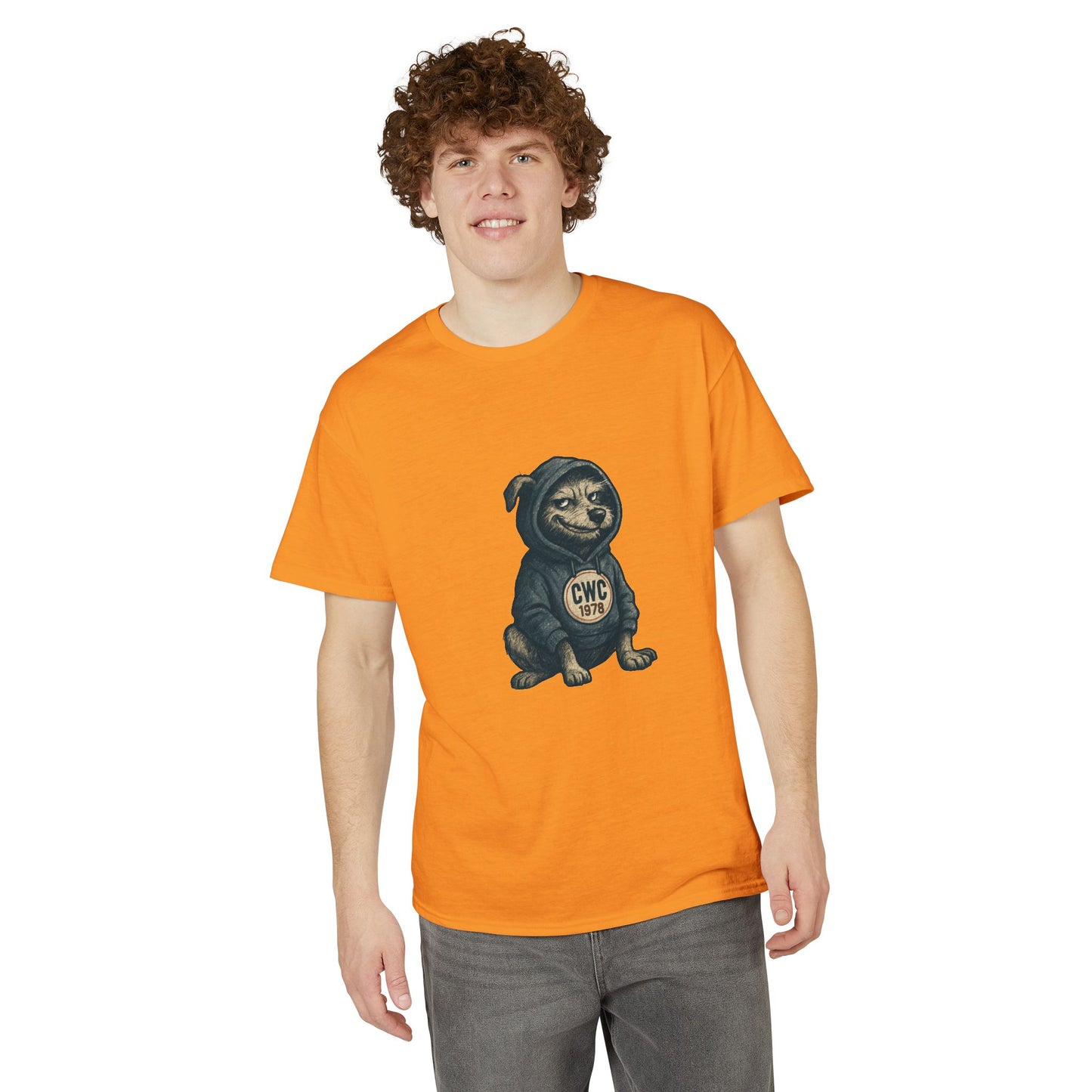 Grumpy Dog in Hoodie T-Shirt