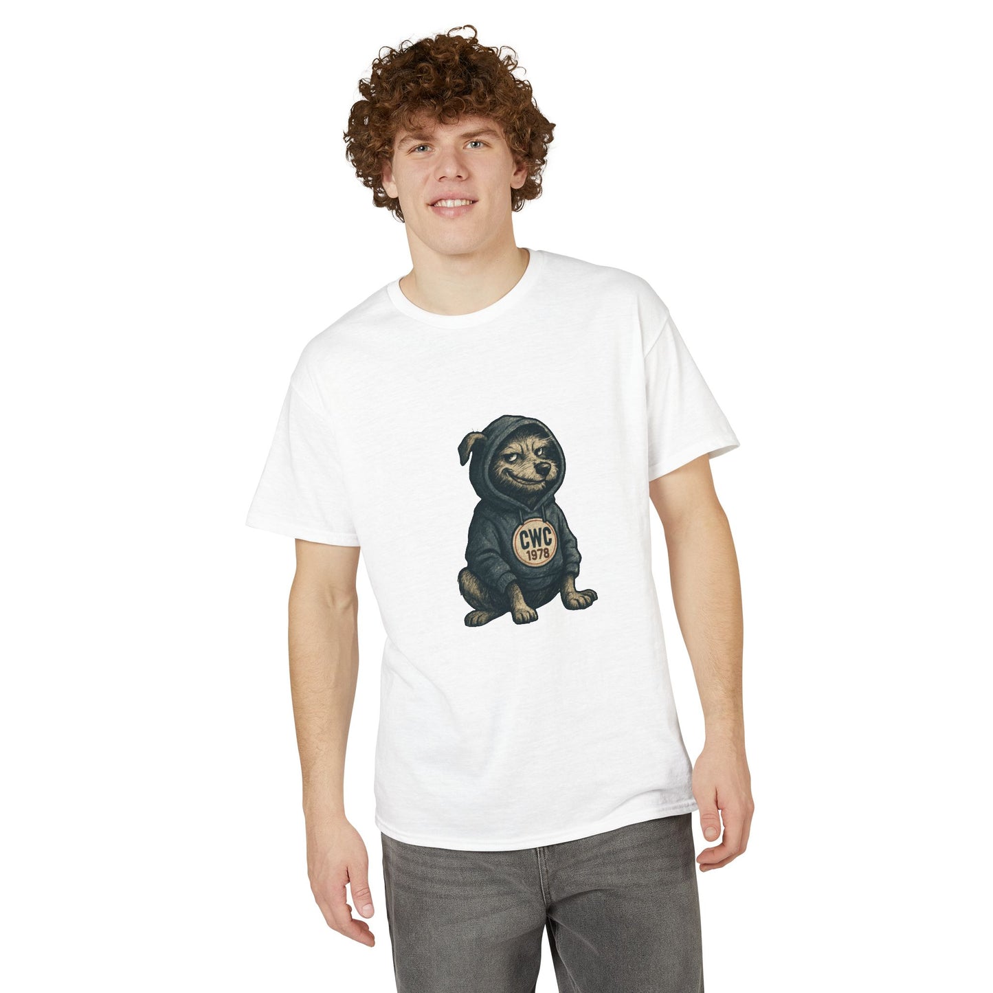 Grumpy Dog in Hoodie T-Shirt