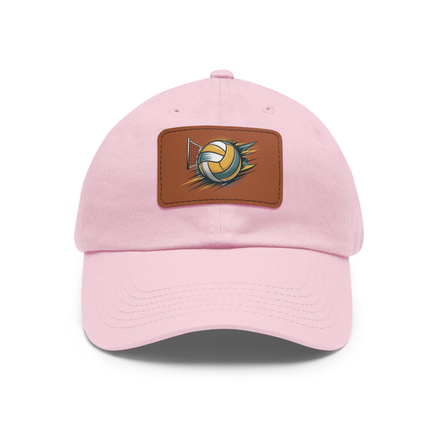 Volleyball Dad Hat with Leather Patch