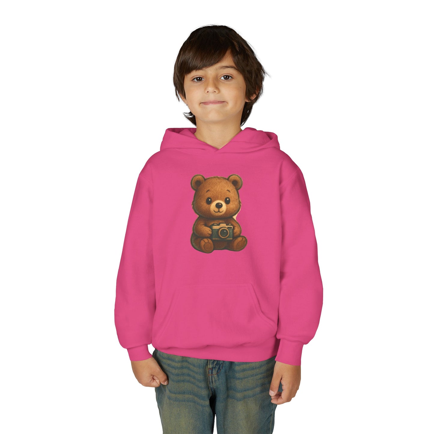 Kids Cute Teddy Bear Camera Hoodie