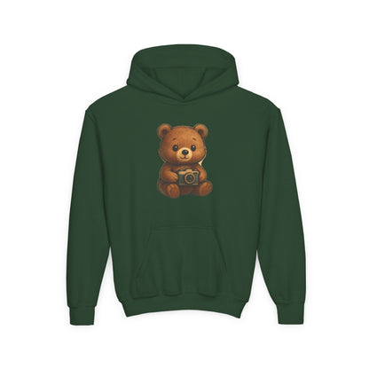 Kids Cute Teddy Bear Camera Hoodie