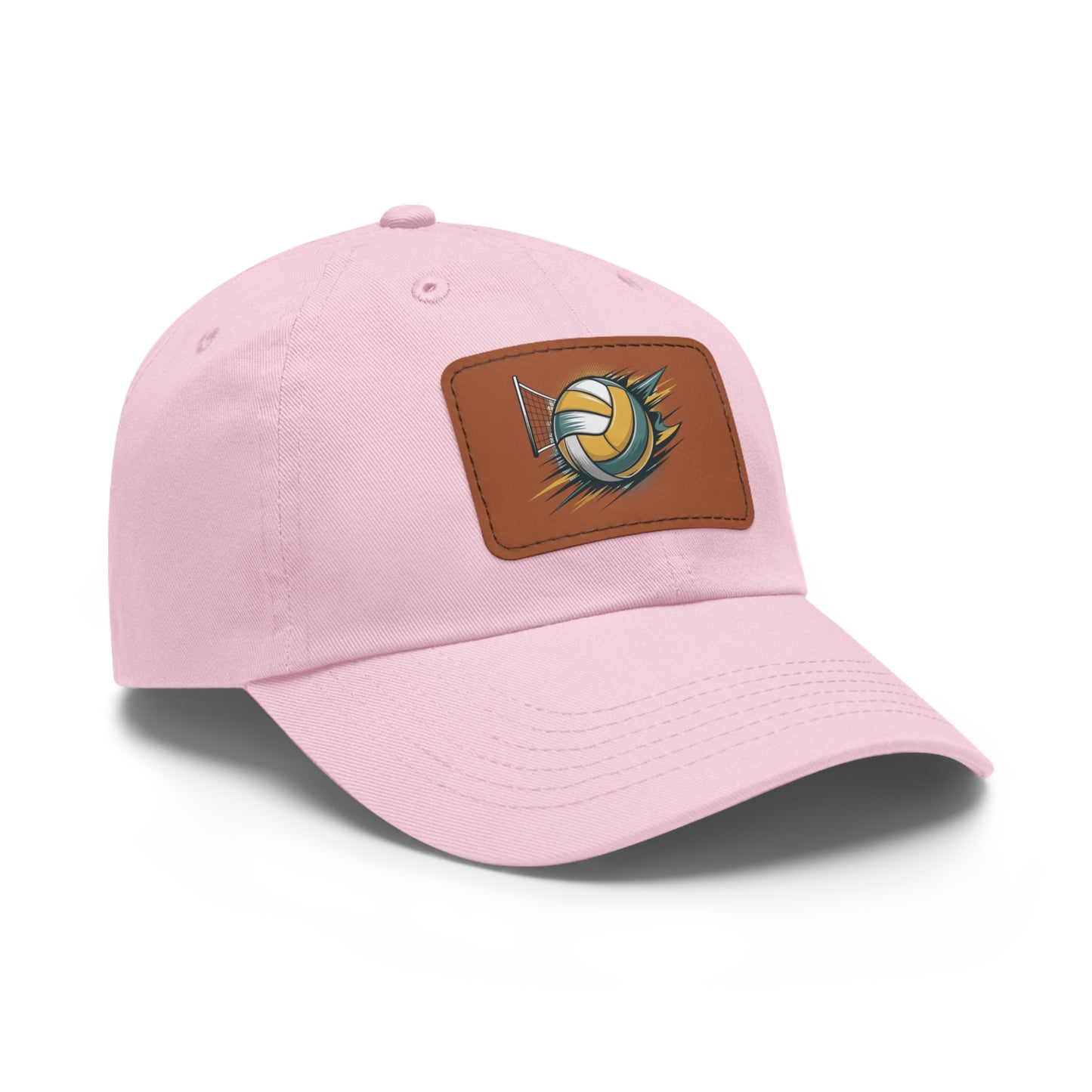 Volleyball Dad Hat with Leather Patch