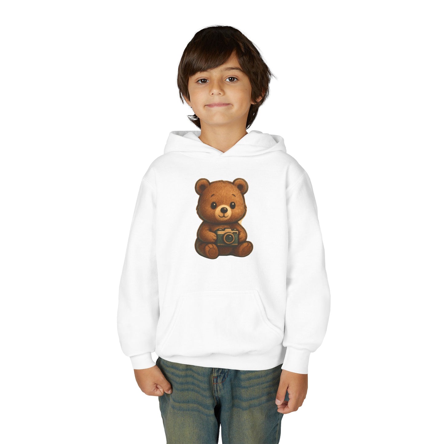 Kids Cute Teddy Bear Camera Hoodie