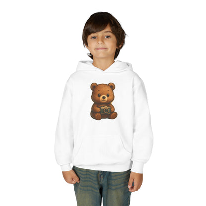 Kids Cute Teddy Bear Camera Hoodie