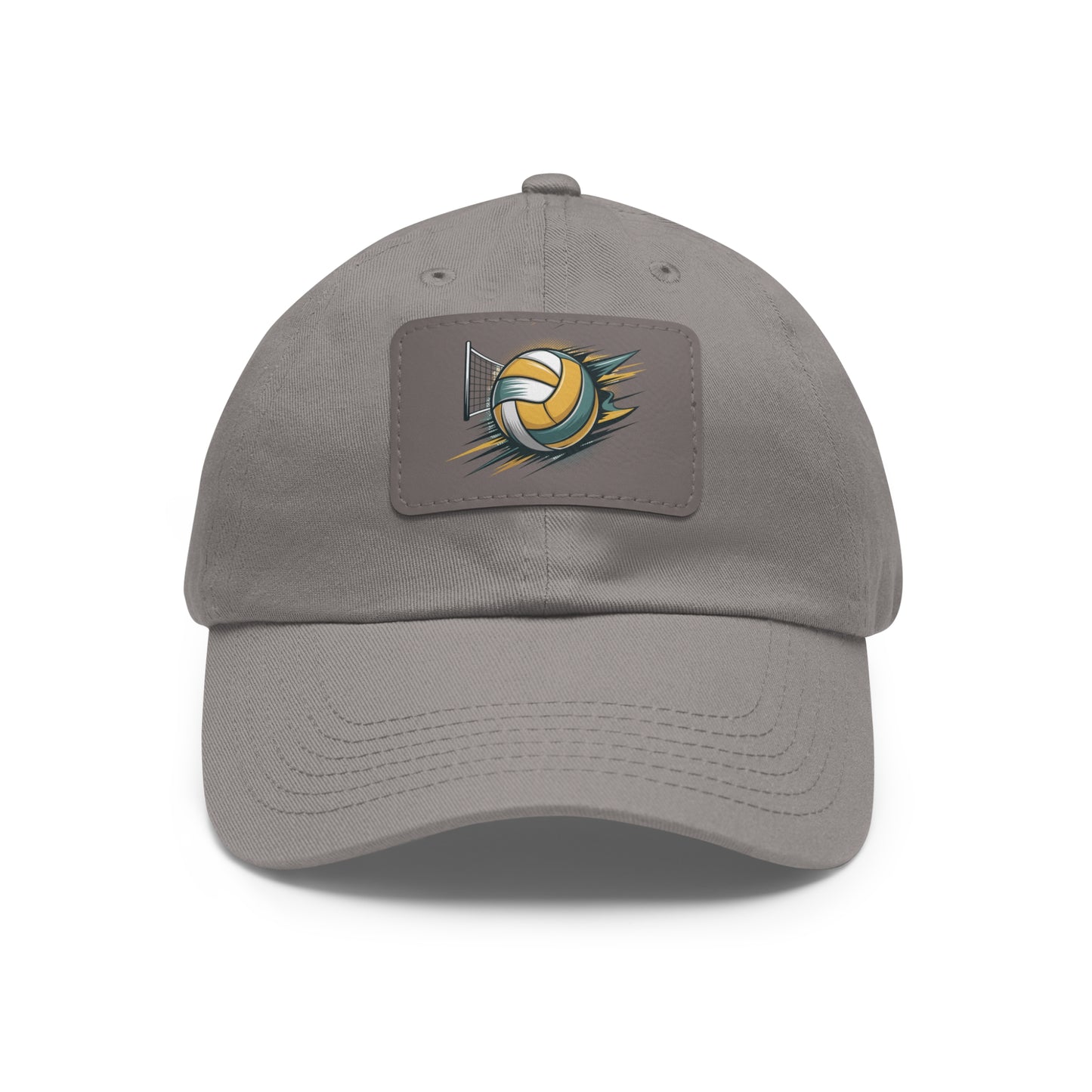 Volleyball Dad Hat with Leather Patch
