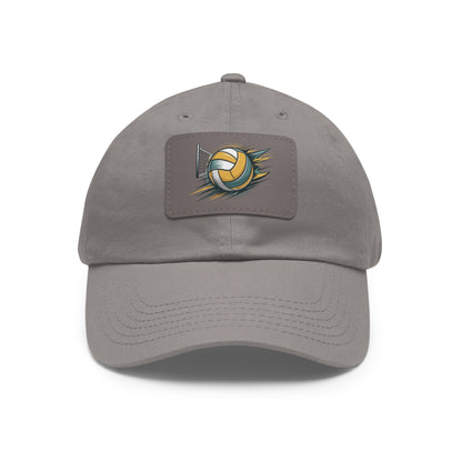 Volleyball Dad Hat with Leather Patch
