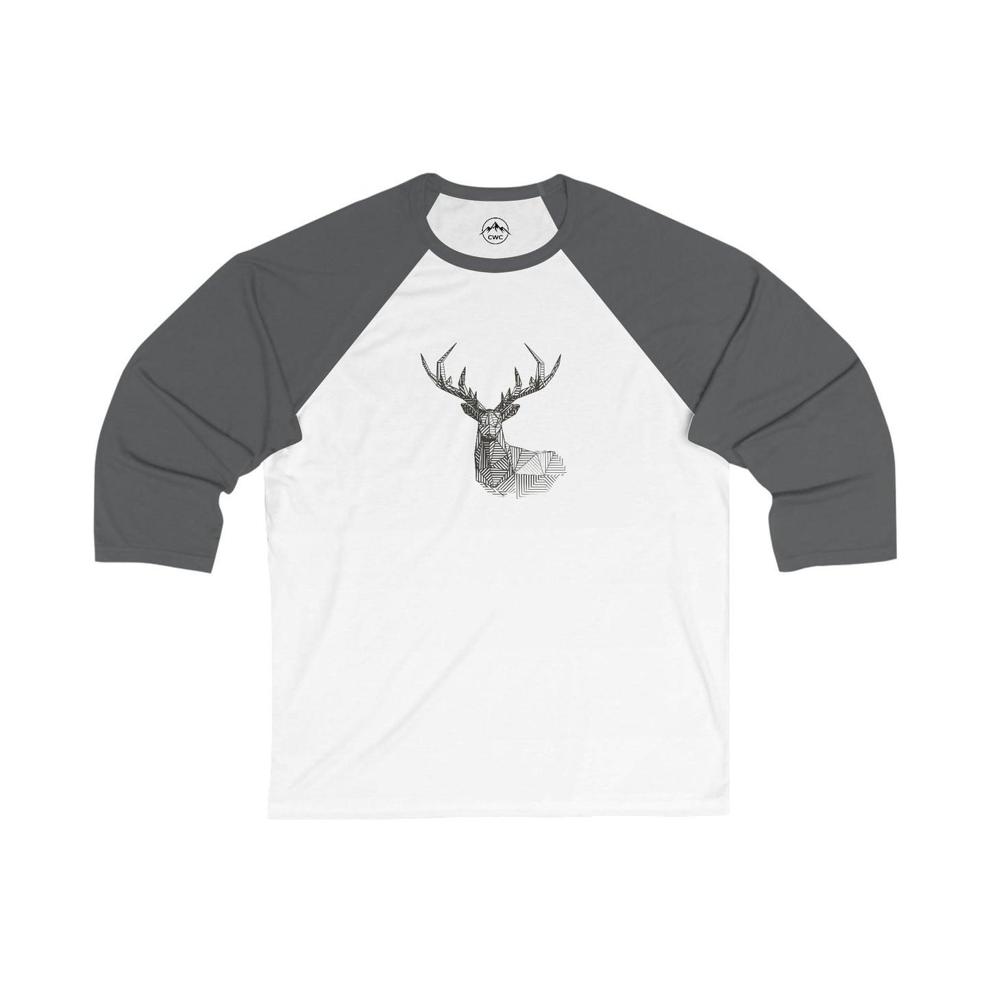 Deer Antler Geometric Baseball Tee