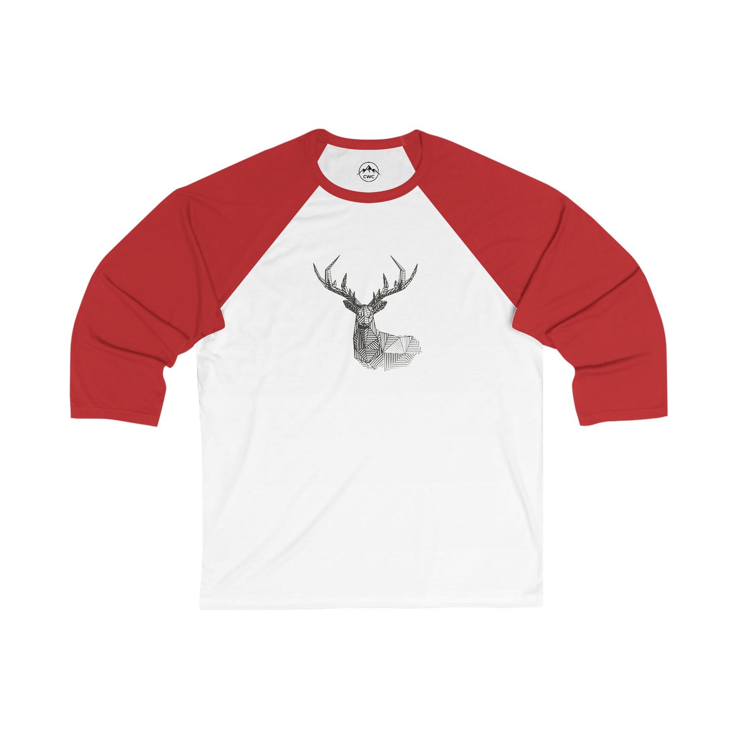 Deer Antler Geometric Baseball Tee