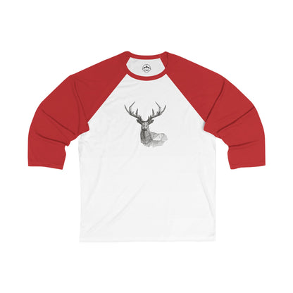 Deer Antler Geometric Baseball Tee