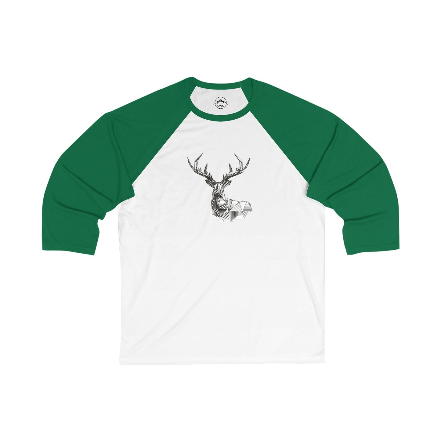 Deer Antler Geometric Baseball Tee