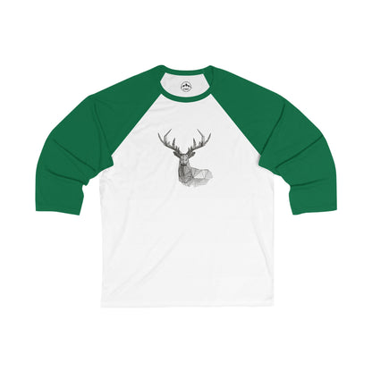 Deer Antler Geometric Baseball Tee