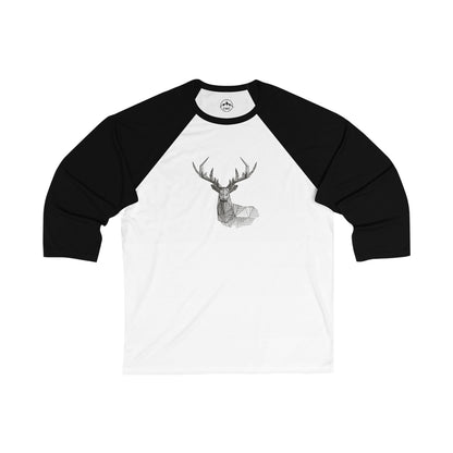 Deer Antler Geometric Baseball Tee