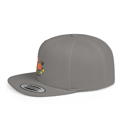 Flat Bill Snapback Hat- Basketball
