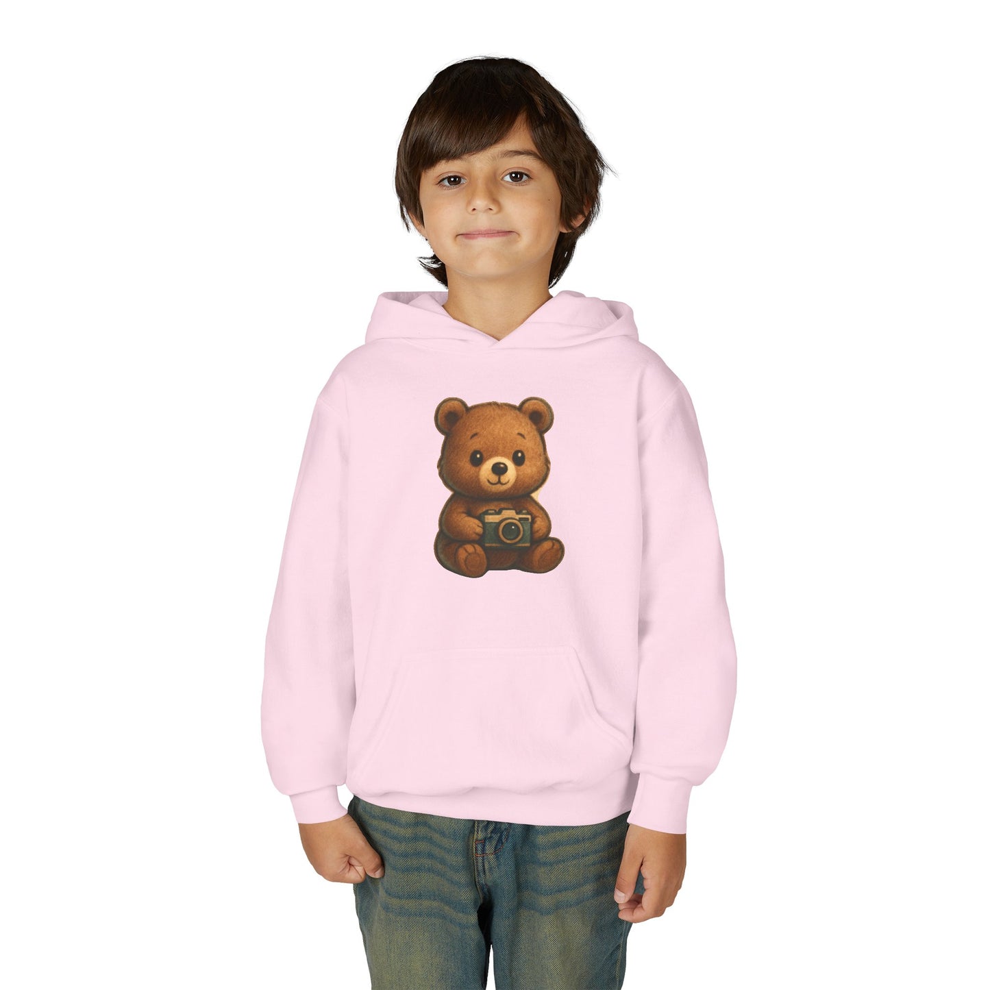 Kids Cute Teddy Bear Camera Hoodie