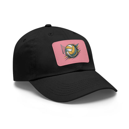 Volleyball Dad Hat with Leather Patch