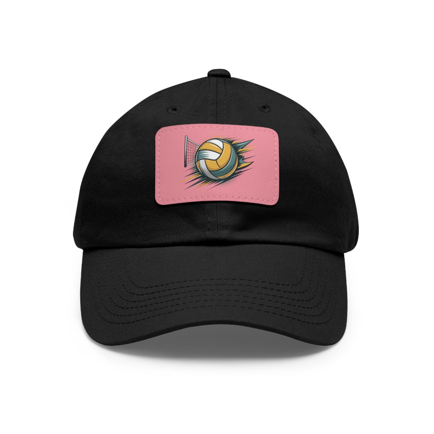 Volleyball Dad Hat with Leather Patch